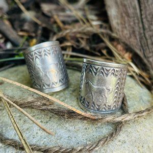 NWT Sterling Horse Petroglyph ring Sz 7